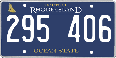 RI license plate 295406