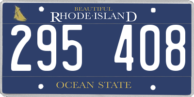 RI license plate 295408