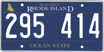 RI license plate 295414