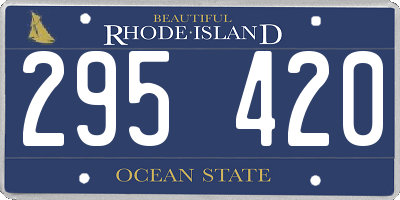 RI license plate 295420