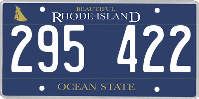 RI license plate 295422