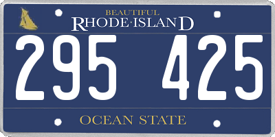 RI license plate 295425