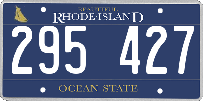 RI license plate 295427