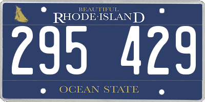 RI license plate 295429