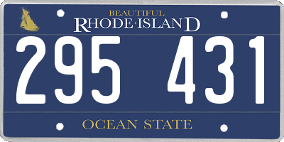 RI license plate 295431