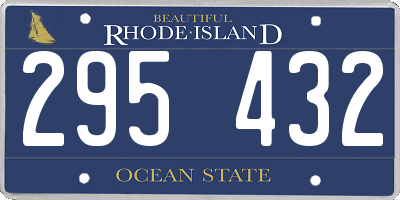 RI license plate 295432