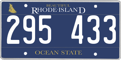 RI license plate 295433