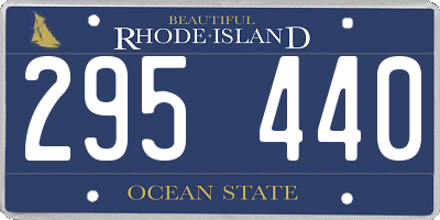 RI license plate 295440
