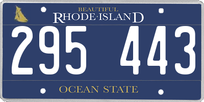RI license plate 295443