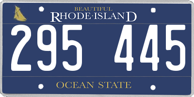 RI license plate 295445