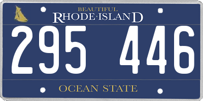 RI license plate 295446