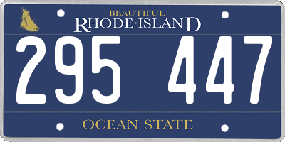 RI license plate 295447