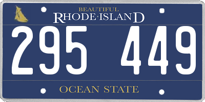 RI license plate 295449