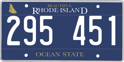 RI license plate 295451