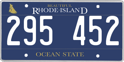 RI license plate 295452
