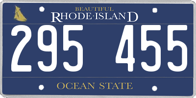 RI license plate 295455