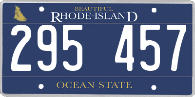 RI license plate 295457