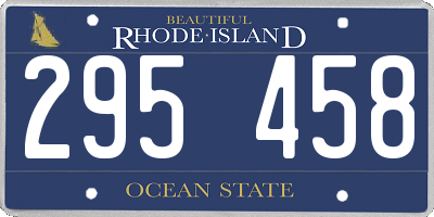 RI license plate 295458
