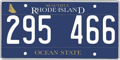 RI license plate 295466