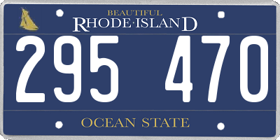 RI license plate 295470