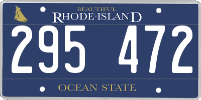 RI license plate 295472