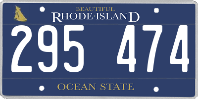RI license plate 295474
