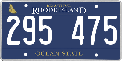 RI license plate 295475