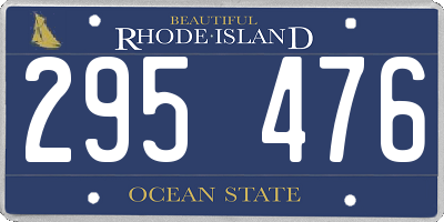 RI license plate 295476