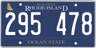 RI license plate 295478