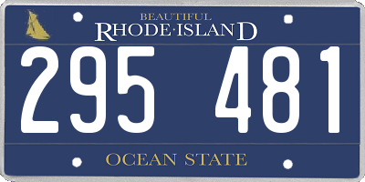 RI license plate 295481
