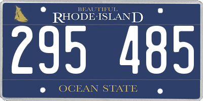 RI license plate 295485