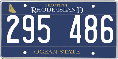 RI license plate 295486