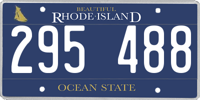 RI license plate 295488