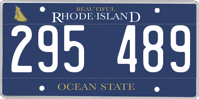 RI license plate 295489