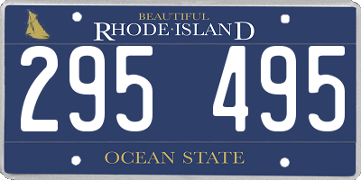 RI license plate 295495