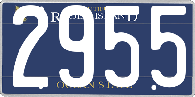 RI license plate 2955