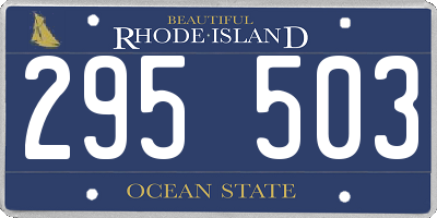 RI license plate 295503