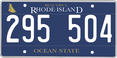 RI license plate 295504