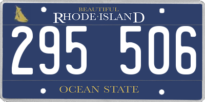 RI license plate 295506