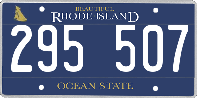 RI license plate 295507