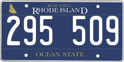RI license plate 295509