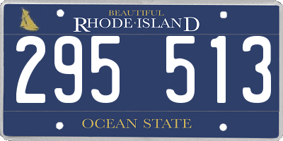 RI license plate 295513