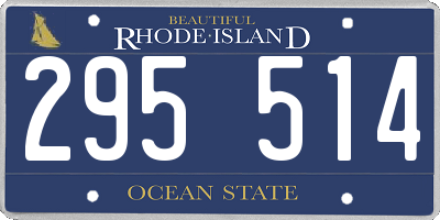 RI license plate 295514