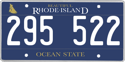 RI license plate 295522