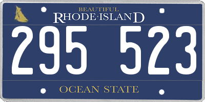RI license plate 295523