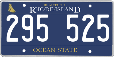 RI license plate 295525