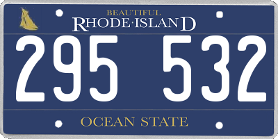 RI license plate 295532