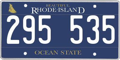 RI license plate 295535