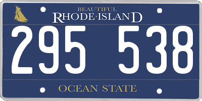 RI license plate 295538