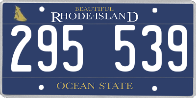 RI license plate 295539